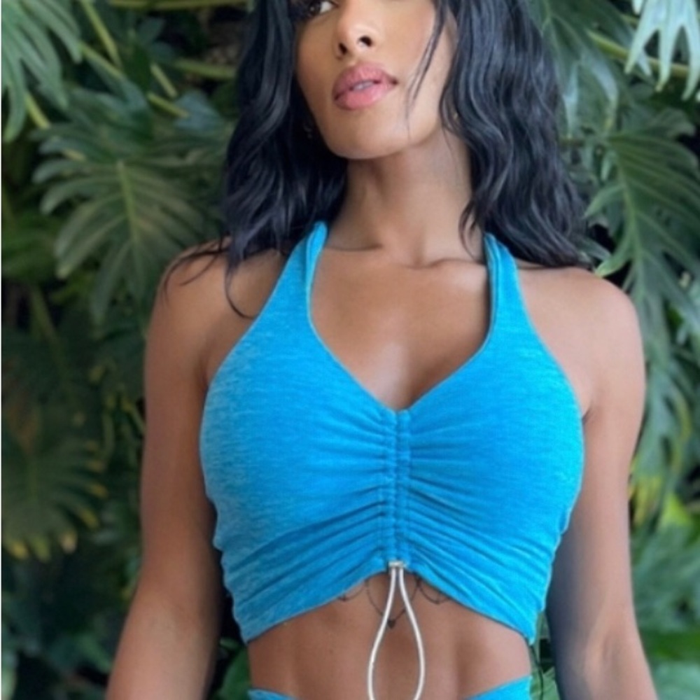 Bombshell Sportswear Toggle Bra Icy Blue M